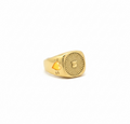 Anillo de sello dorado