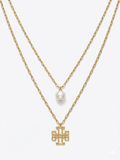 Double TB Pearl Necklace